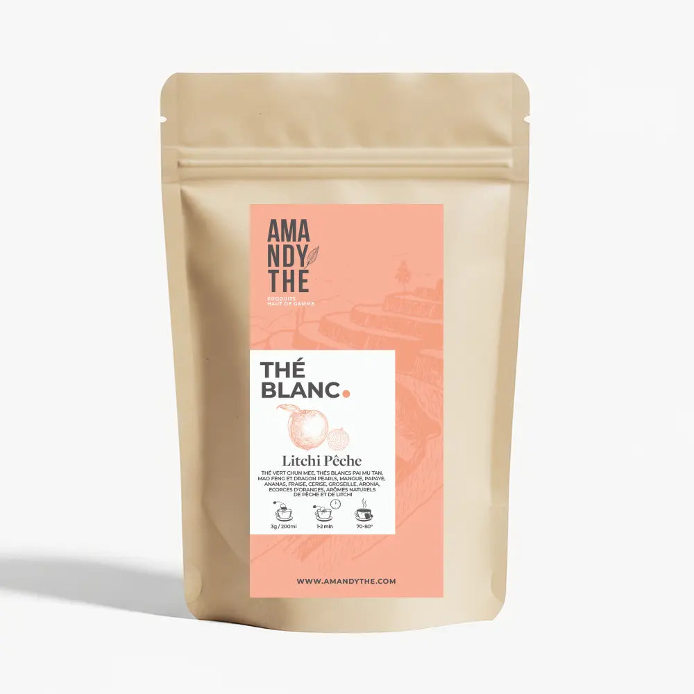 Thé Blanc Litchi Pêche Amandythé