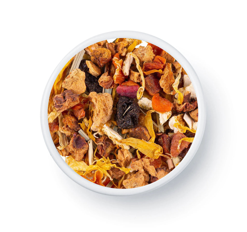 Infusion d'Automne : Pomme Raisin Papaye Amandythé